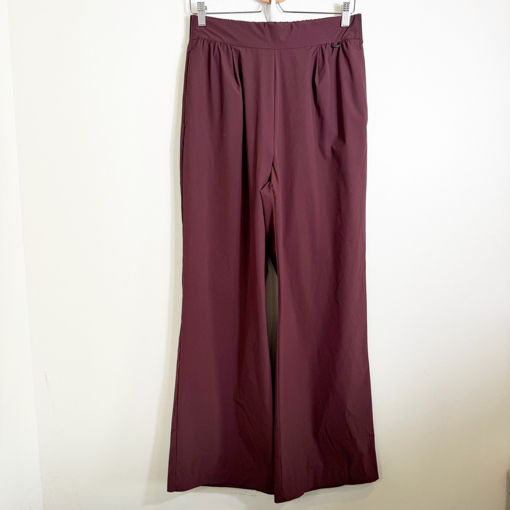 Nike Dri-FIT Pants Womens Medium Burgundy Wide Leg 24.7 HM8389-652